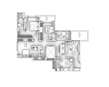 Ganga Legends County Bavdhan 3BHK Plan